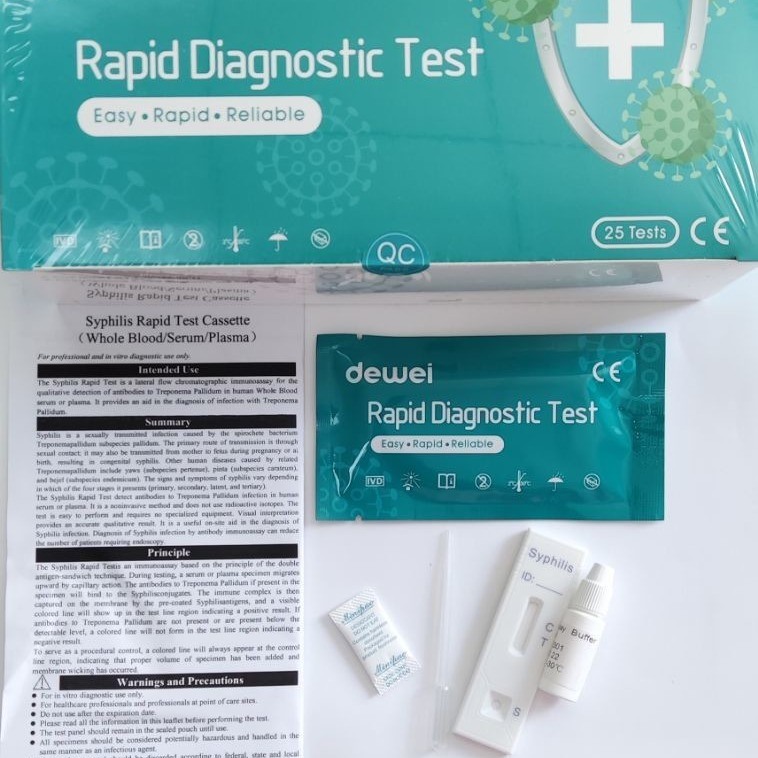 Qualitative Detection Syphilis Rapid Test Kit For Whole Blood Serum Plasma