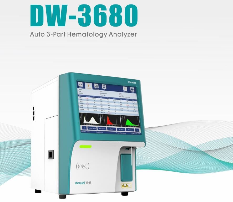 DW-3680 3 Part Auto CBC Hematology Analyzer 21 Parameters 2 Reagent